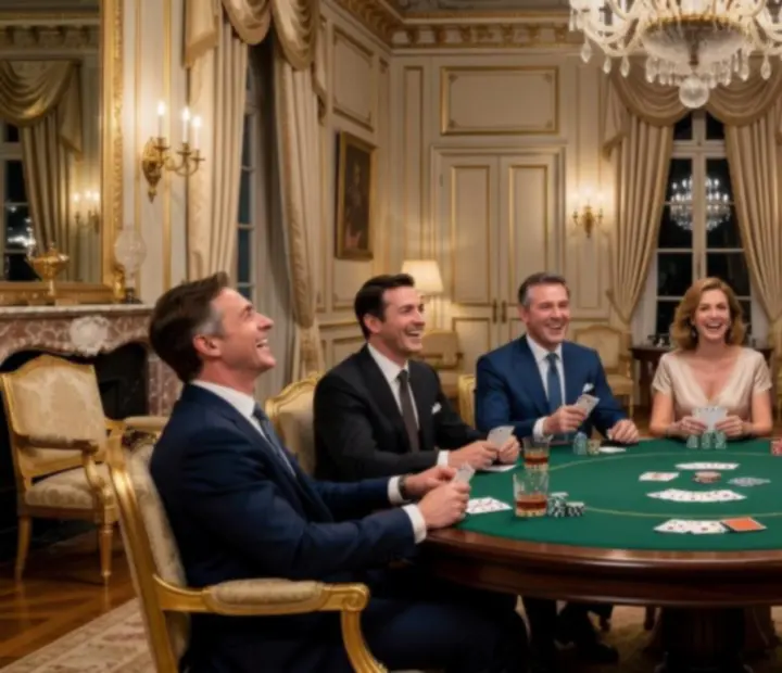 Ambiance vénitienne élégante lors d'une soirée poker privée Clairive